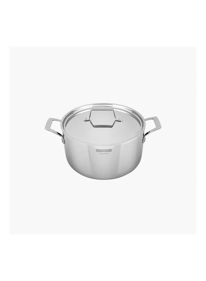 ترامونتينا Tramontina Grano 24cm Deep Stainless Steel Casserole Dish – Tri-Ply Body with Lid & Handles, 5.8L – Induction Compatible – Made in Brazil 62144240